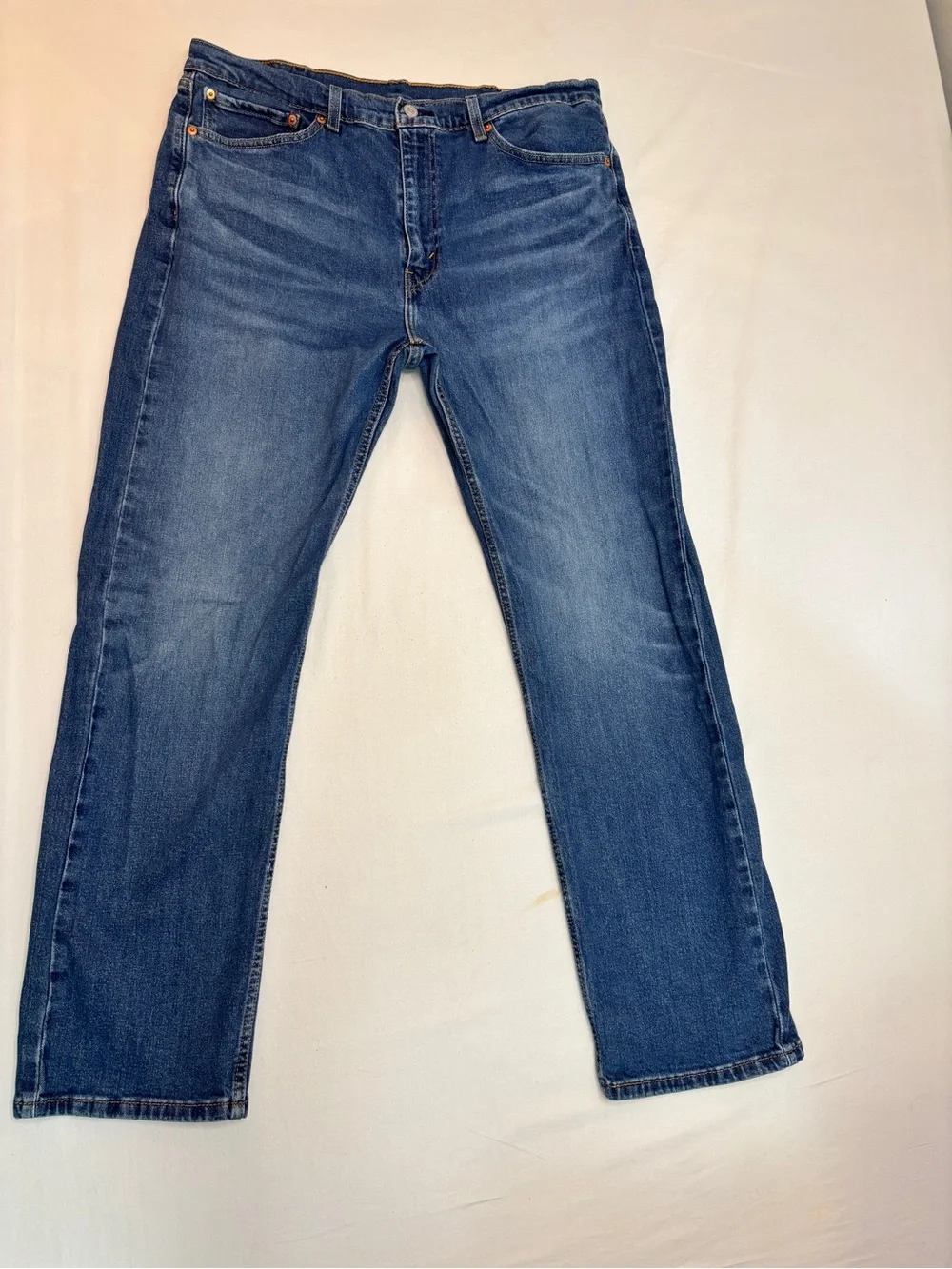 Levi's 505 Regular Fit Jeans Men's 38x32 Blue Straight Leg Denim